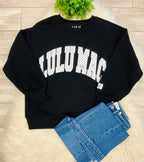 Women’s LuLu Mac Black/White Polka Dot Sweatshirt - Oversized Fit