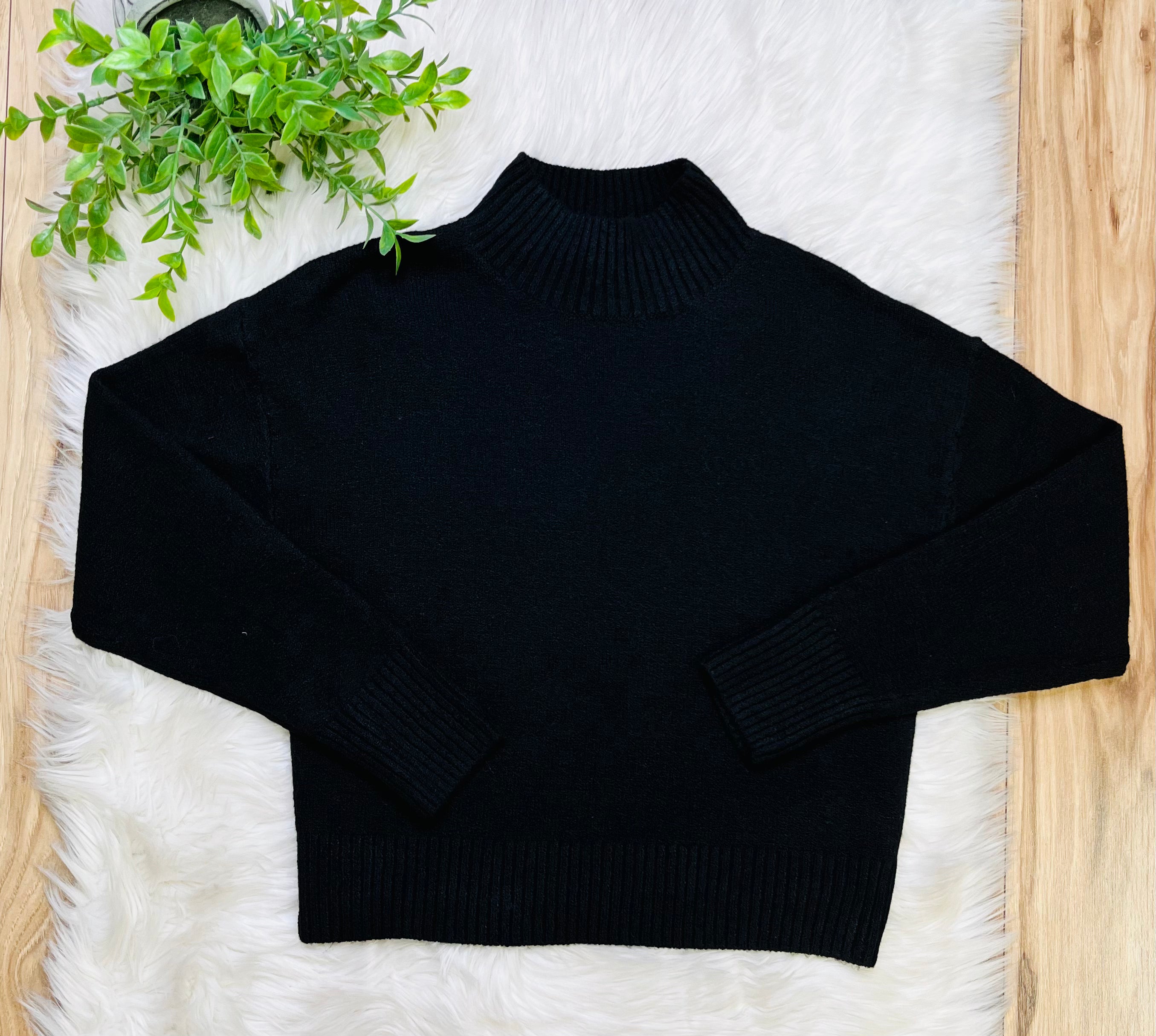 Women’s Love Tree Black Sweater Top- True to Size