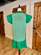 Women’s Umgee Kelly Green Stripped dress