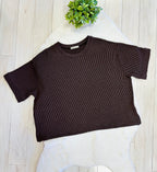 Women’s Zenana Brown Ribbed Set