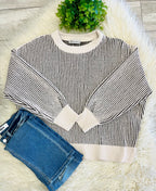 Women’s Zenana Brown Ribbed Sweater Top - True to size