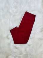 Women’s Ultra Soft Pull on Capri Leggings in Marsala