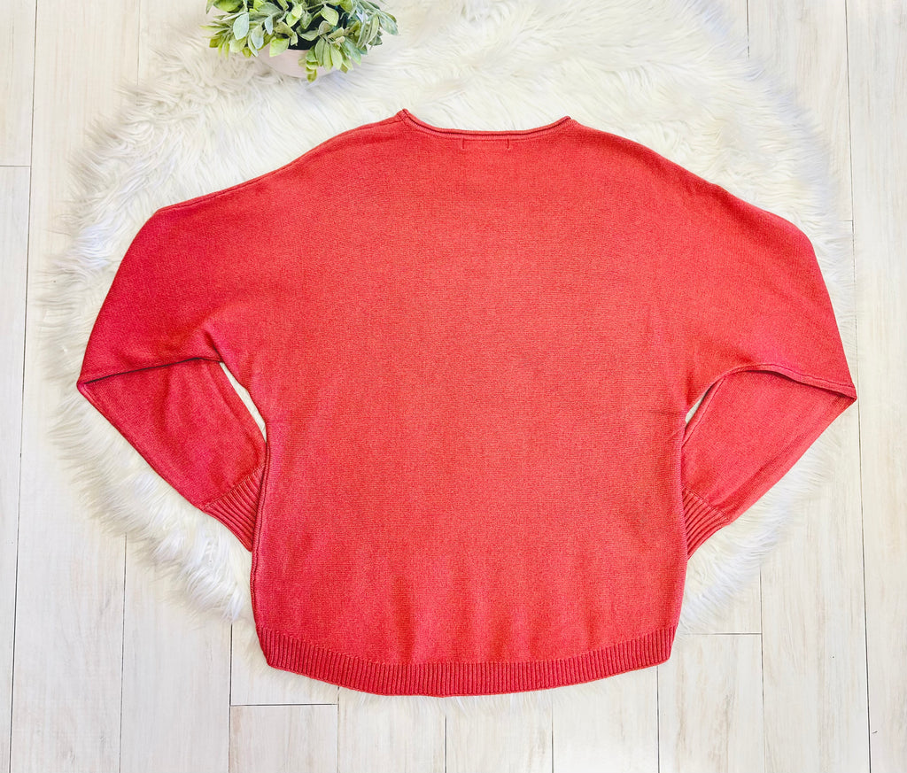 Women’s Terracotta Crewneck Knit Sweater