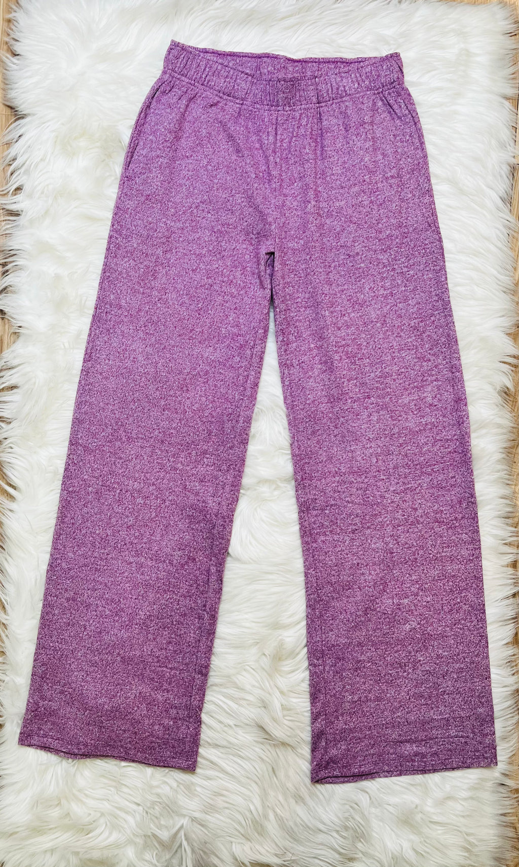 Women’s Zenana Light Plum Melange Pant Set
