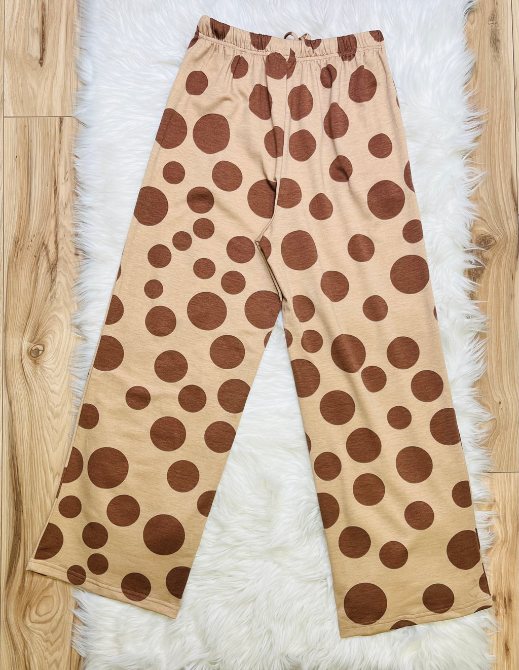 Women’s Evermmee Brown Polka Dot Set- Loose Fit