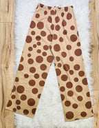Women’s Evermmee Brown Polka Dot Set- Loose Fit