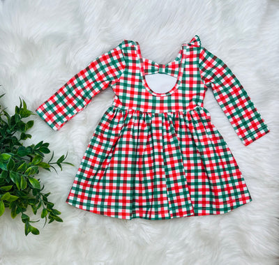 Swoon baby Red And Green Gingham Dress