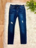 Girls YMI Dark Wash Pull On Skinny Jeans