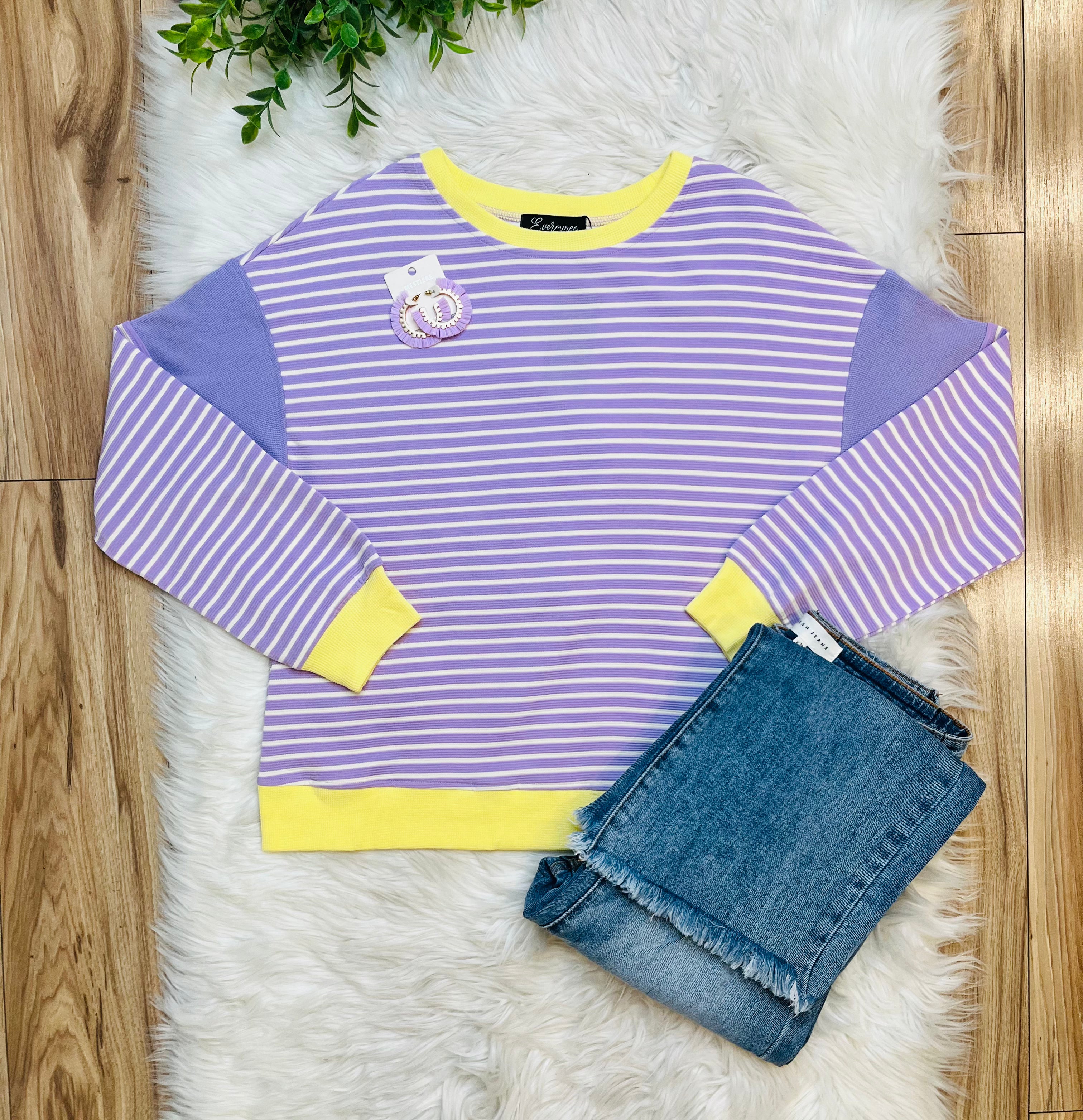 Women’s Evermmee Lilac Striped Top