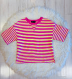 Women’s Evermmee Yellow and Pink Stripe Pant Set