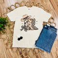 Women’s Western Mixed Print Cream Graphic Tee
