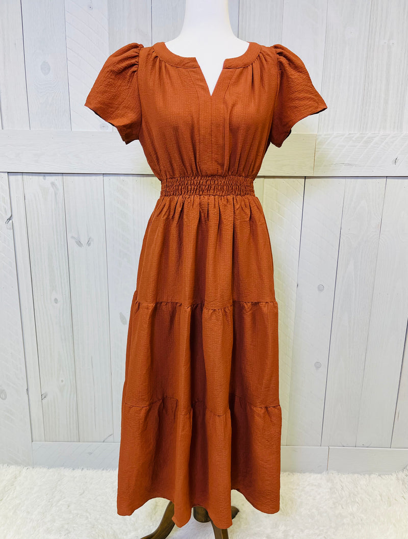 Fantastic Fawn Camel Midi Dress