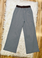 Women’s Evermmee Brown and Blue Stripe Set