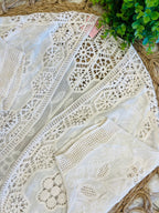 Women’s Crochet Lace Embroidered Kimono Cardigan - Oversized Fit