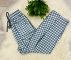 Women’s Anniewear Grey Check Barrel Knit Pants - True to Size