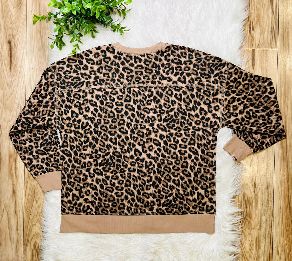 Women’s Very J Taupe Leopard Top