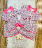 Girl’s Pink Floral Skort Outfit Set