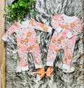 Girl’s Mauve Floral Zipper Sleeper
