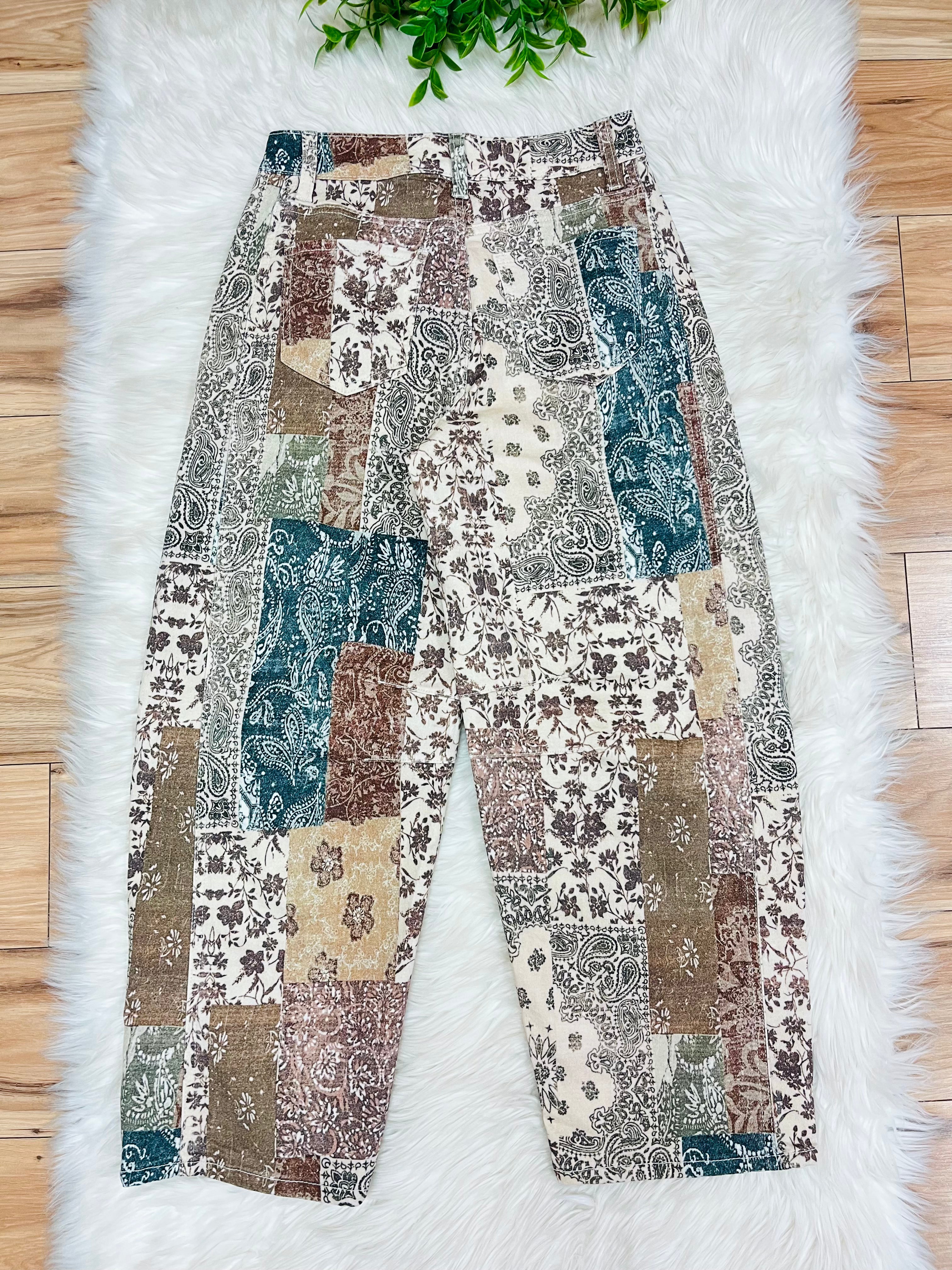 Women’s Evermmee Mixed Print Barrel Jeans