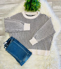 Women’s Zenana Brown Ribbed Sweater Top - True to size