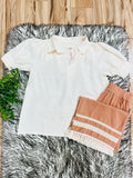 Women’s Umgee Ecru Puff Sleeve Top- True to Size