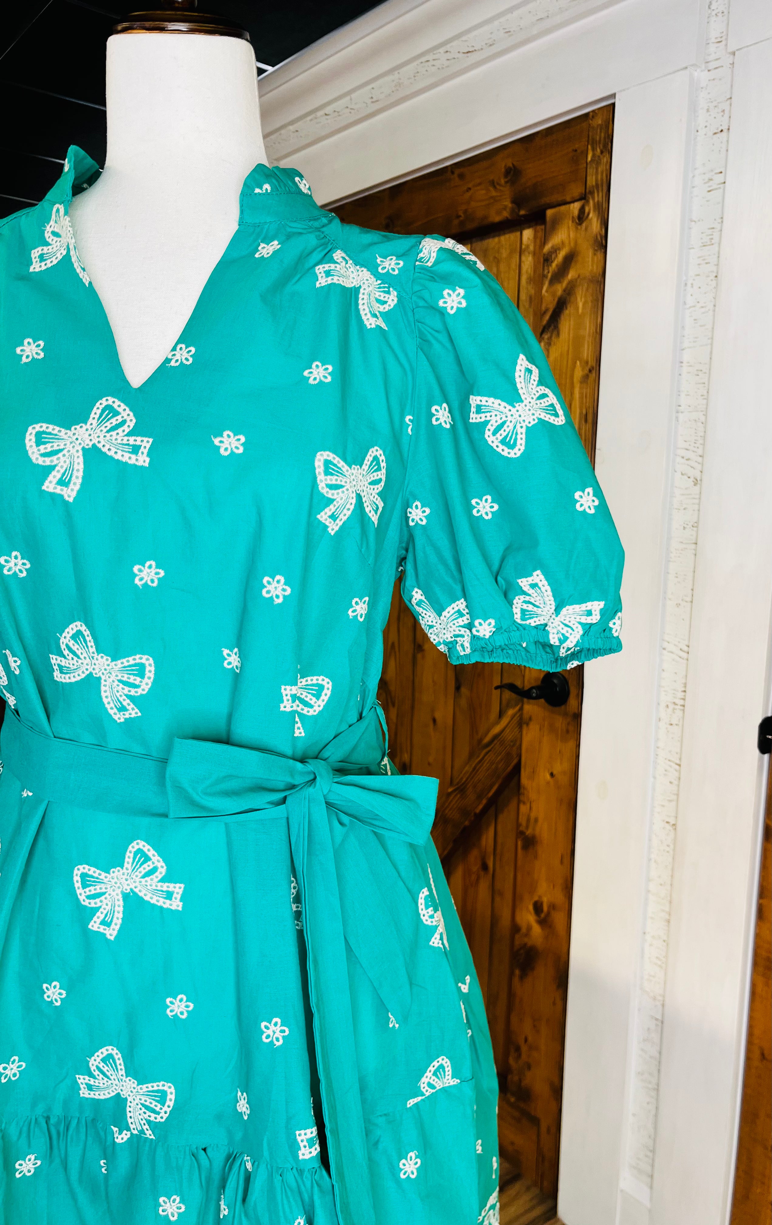 Women’s Umgee Green Bow Dress