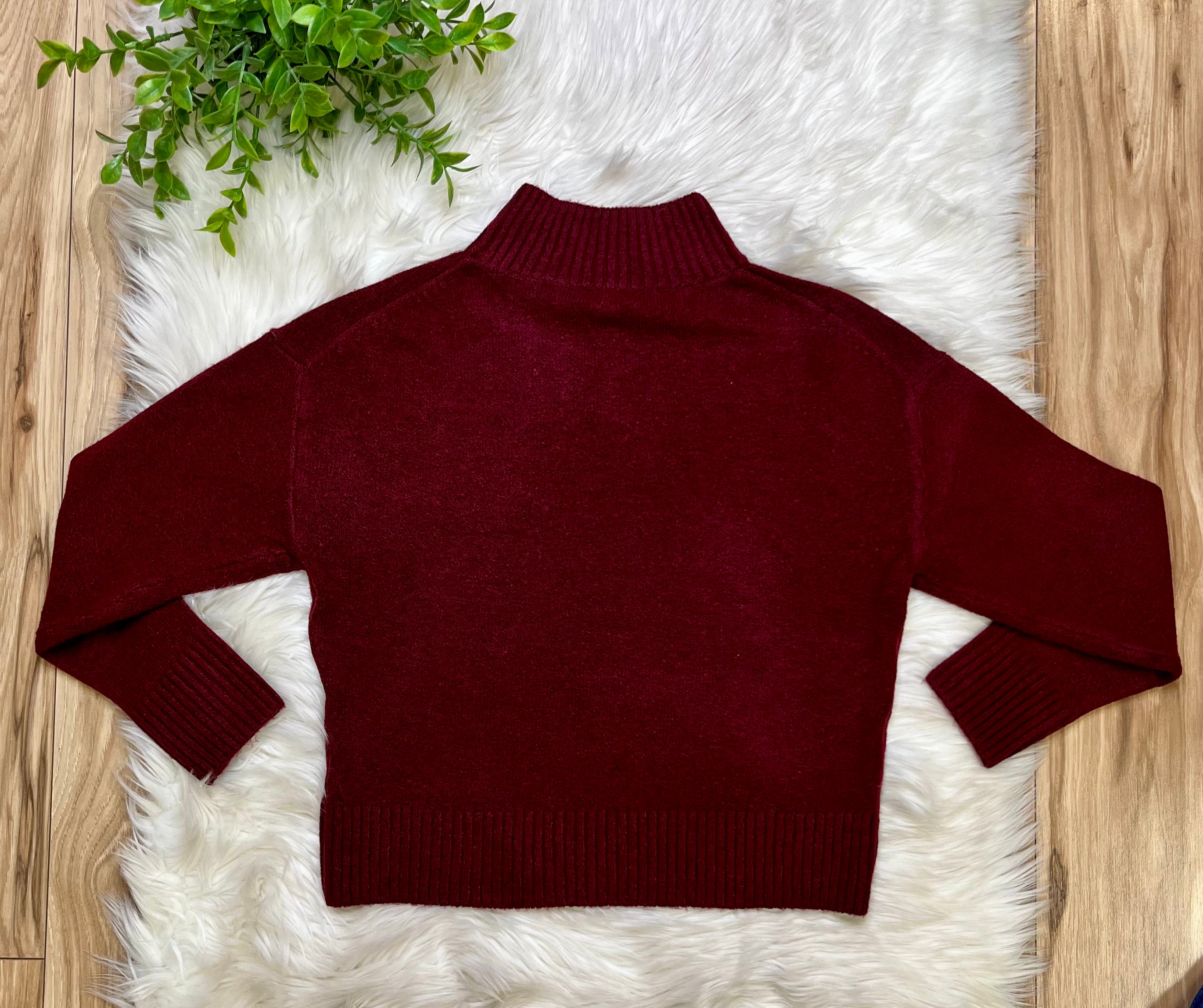 Women’s Love Tree Wine Sweater Top- True to Size