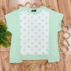 Women’s Evermmee Green and White Polka Dot Pant Set