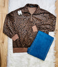 Women’s Evermmee Leopard Quarter Zip Top- True to Size