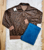 Women’s Evermmee Leopard Quarter Zip Top- True to Size