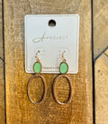 Women’s Green and Gold Dangled Earrings