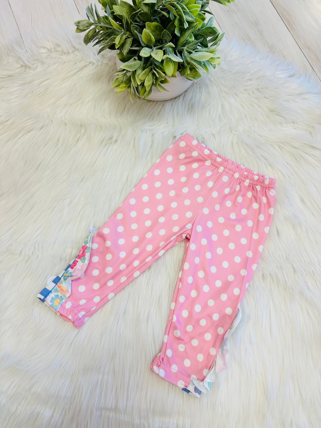 Girl’s Pink and Blue Mixed Print Set