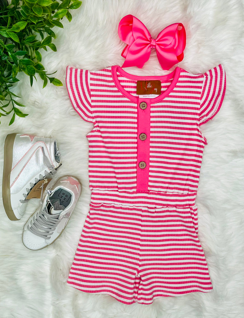 Millie Jay Pink Stripe Romper