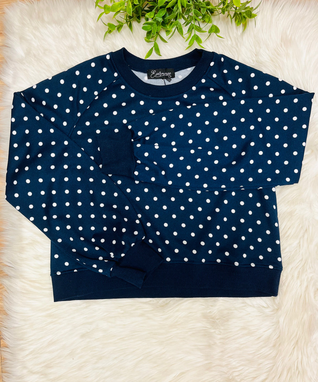 Women’s Evermmee Navy Set with White Polka Dots- True to Size