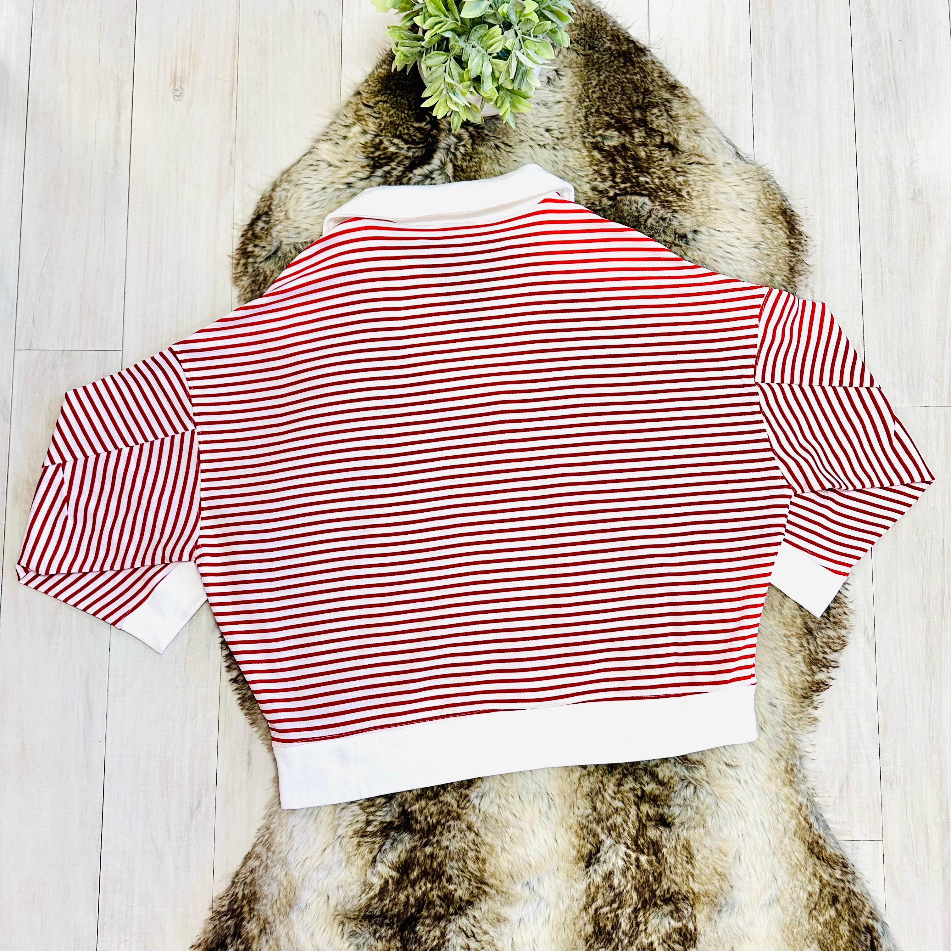 Women’s Zenana White & Red Long Sleeve Set