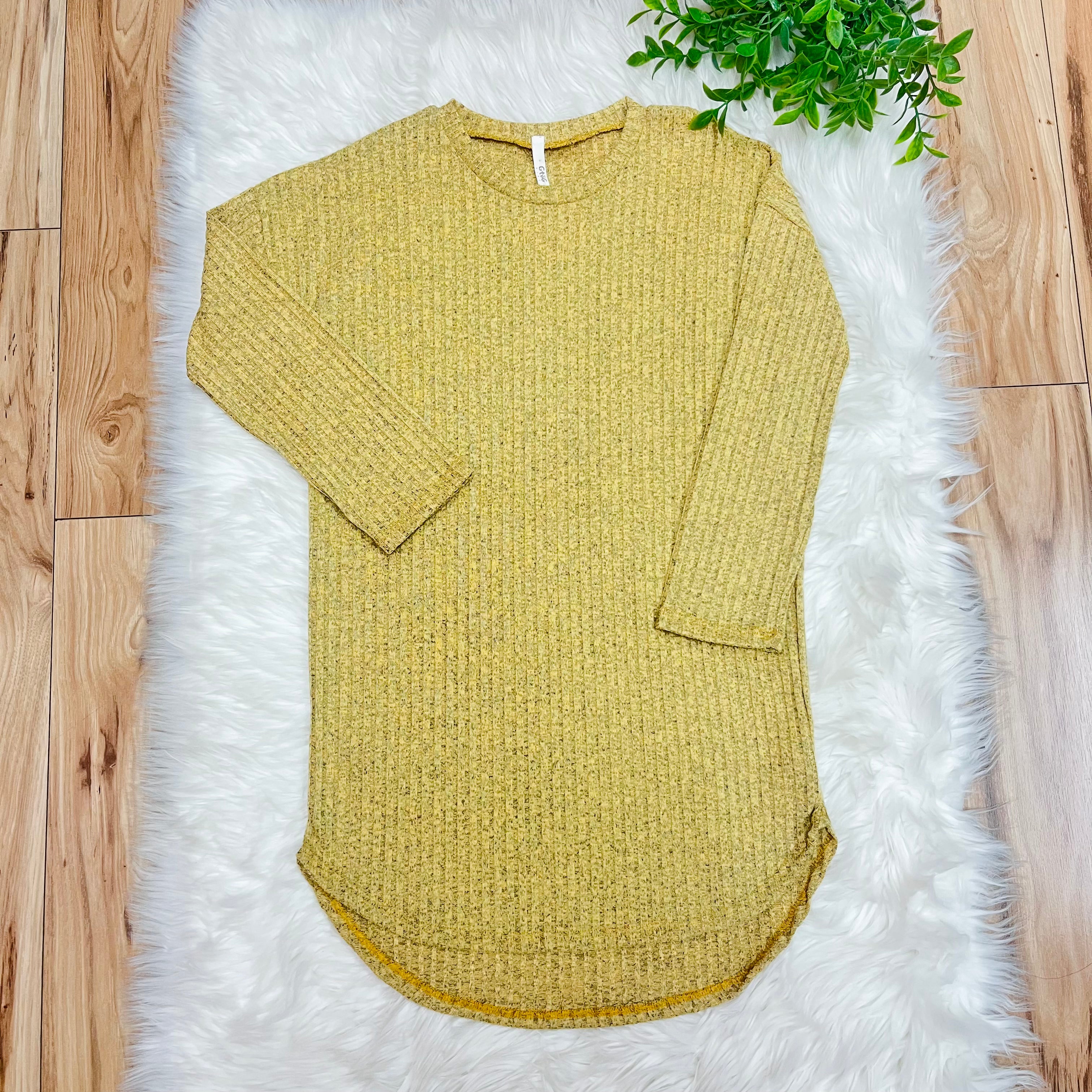 Girl’s Mustard Yellow Sweater Dress