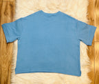 Women’s Short Sleeve Ribbed Drawstring pant sets Sky Blue