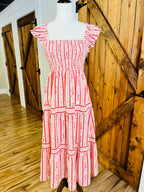 Women’s Blu Pepper Stripe Floral Pattern Dress