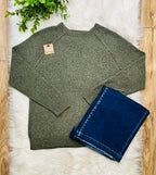 Women’s Zenana Light Olive Exposed Seam Sweater Top- True to Size