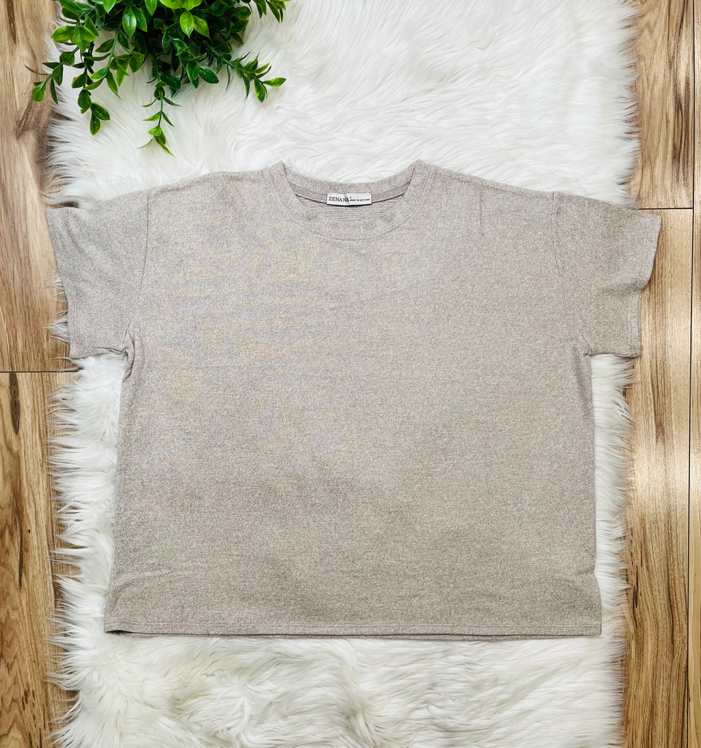 Women’s Zenana Ash Mocha Melange Pant Set