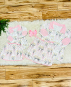 Girl’s Light Pink Floral Bow Skort Outfit
