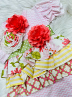 Girls Haute Baby Mae Garden Outfit and Headband Set