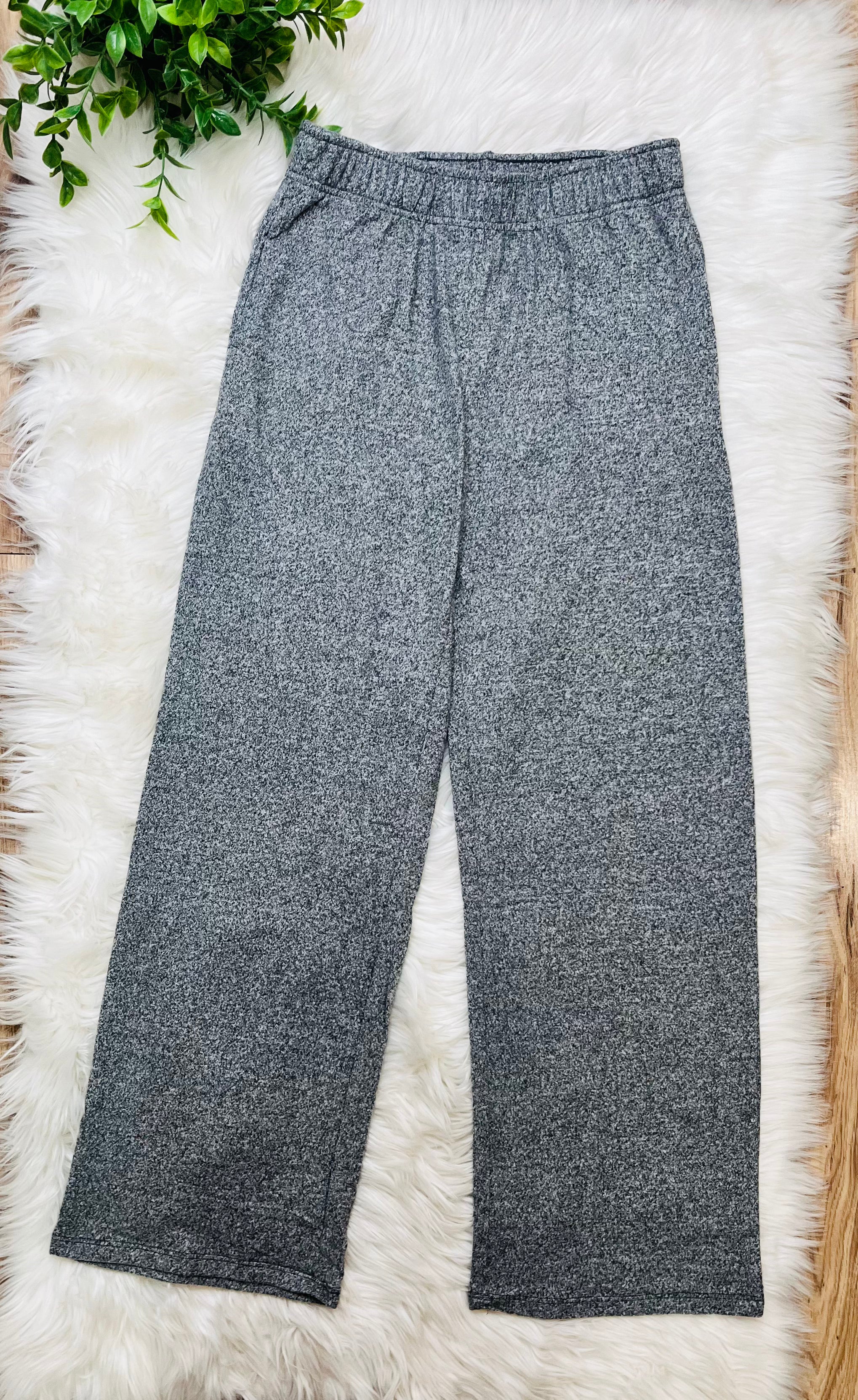 Women’s Zenana Black Melange Pant Set