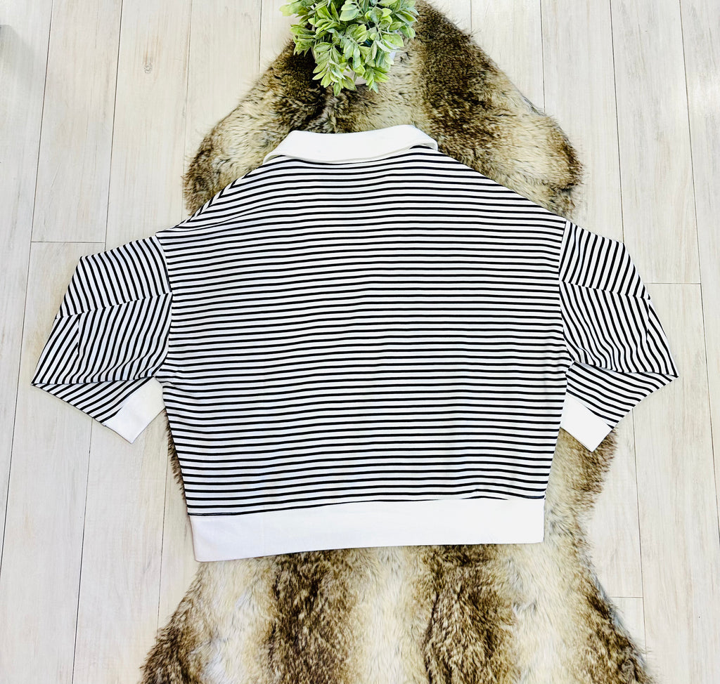 Women’s Zenana White & Black Long Sleeve Set