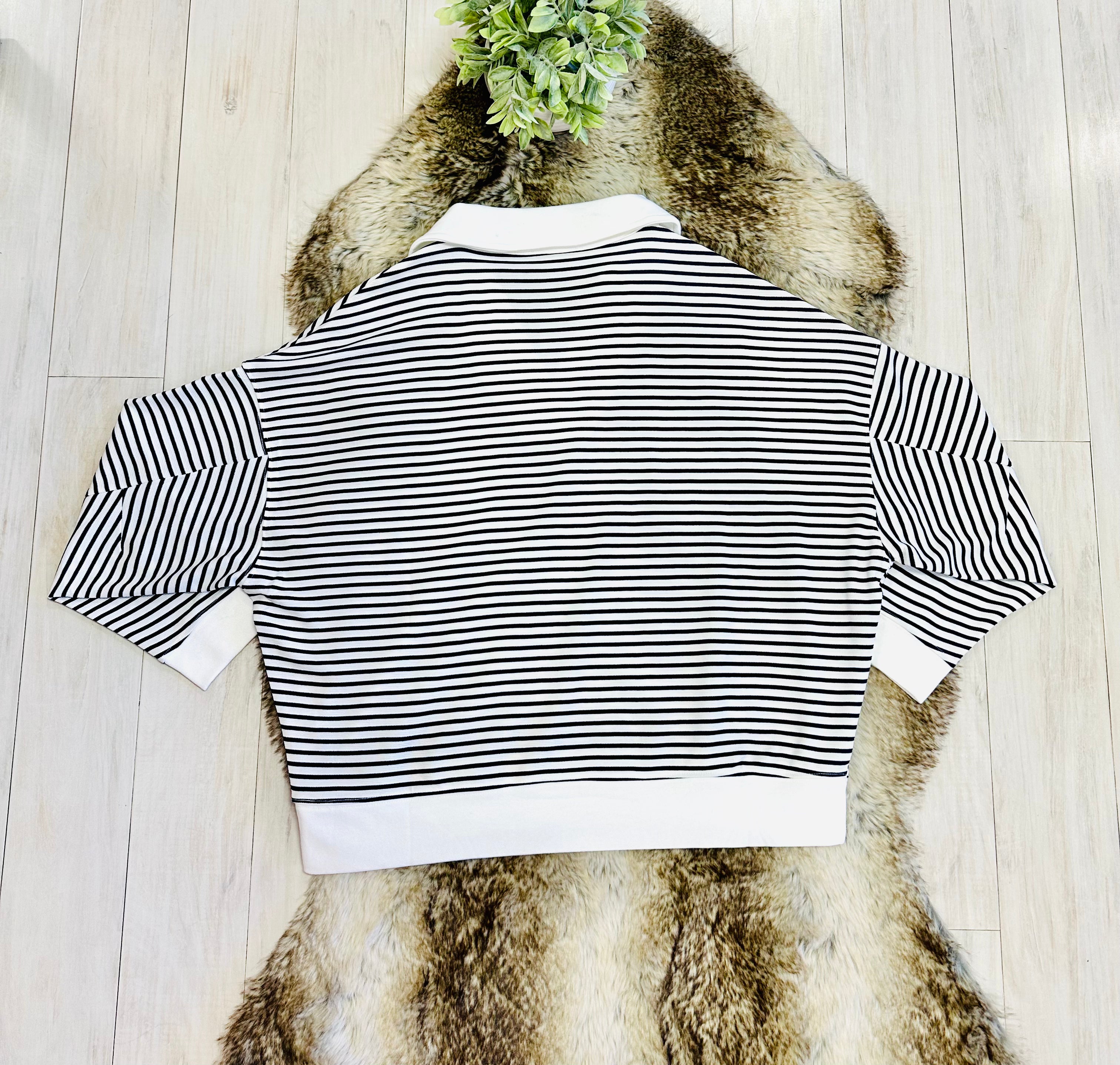 Women’s Zenana White & Black Long Sleeve Set