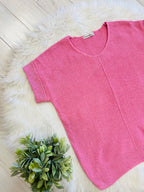 Women’s Zenana Pink Cuff Sleeve Sweater Top