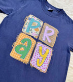 Women’s Comfort Color Patchwork Pray Tee