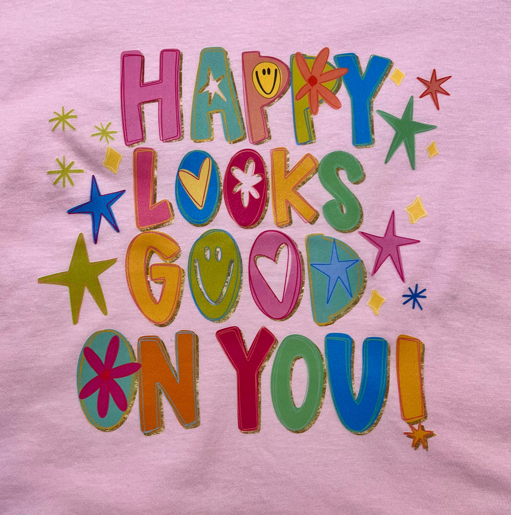 Girl’s Happy Looks Good On You Tee