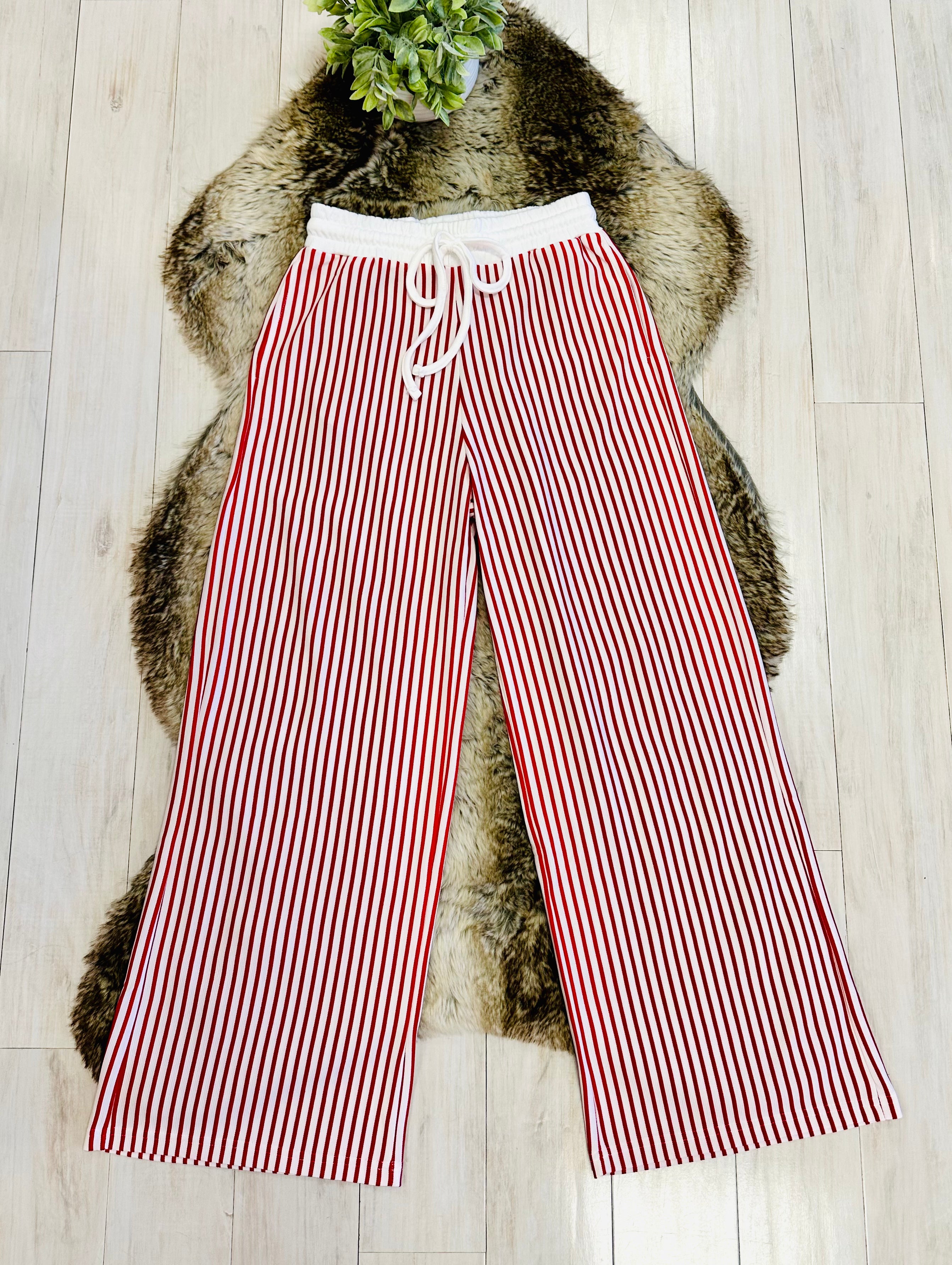 Women’s Zenana White & Red Long Sleeve Set