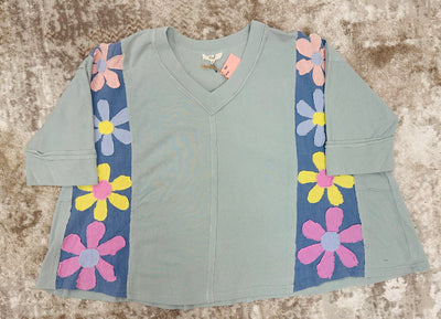 Easel Daisy Patch Top - Mini Mee Boutique